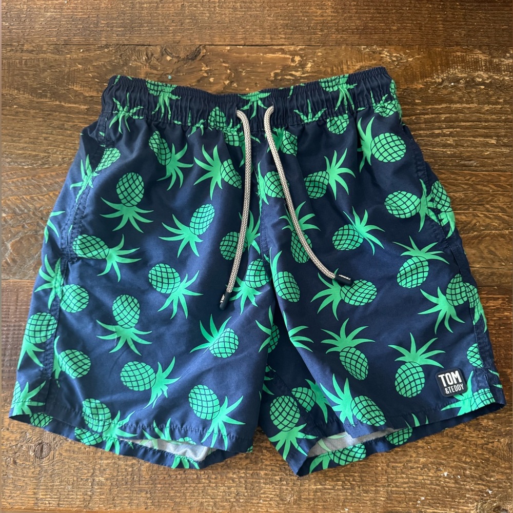 Men's Tom and Teddy Pineapple Swim Trunks